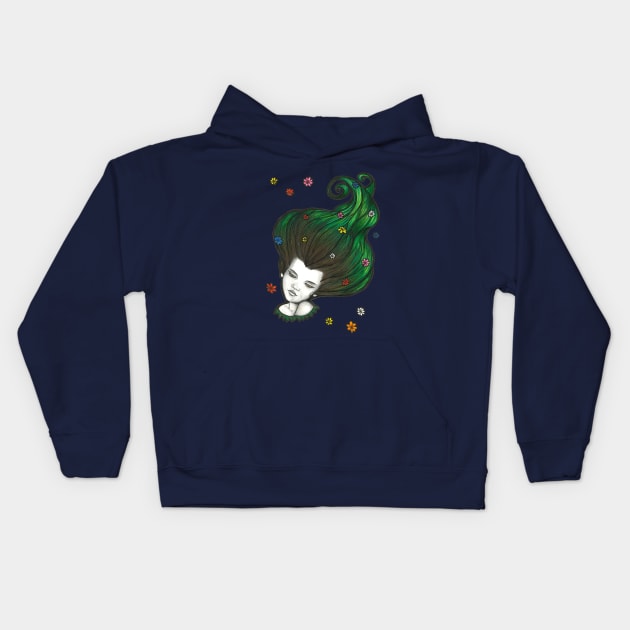 Flora Kids Hoodie by LaCuevadeMelanie